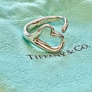 Tiffany & Co. Silver Open Heart Ring